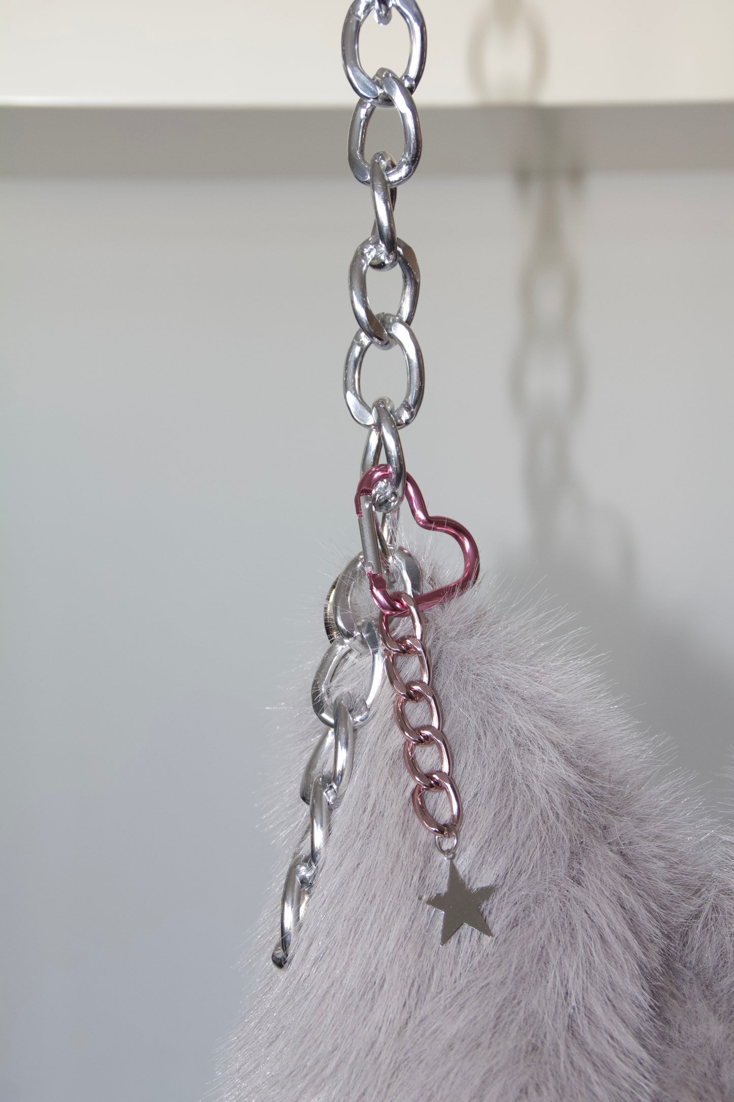 Fur grey mini bag