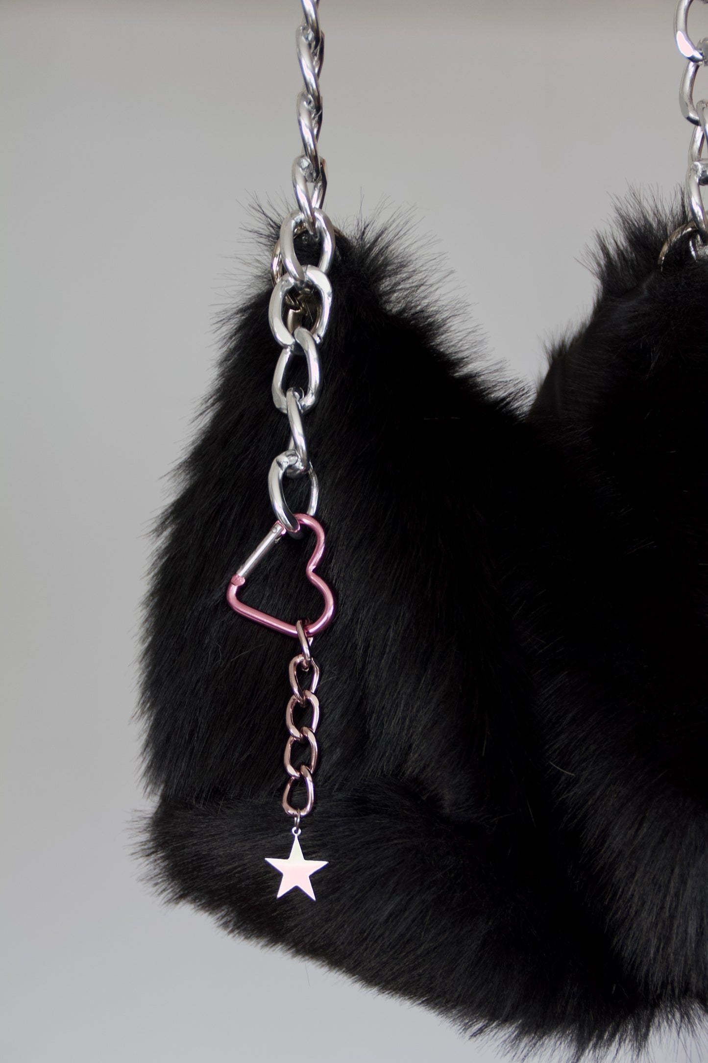 Fur black mini bag