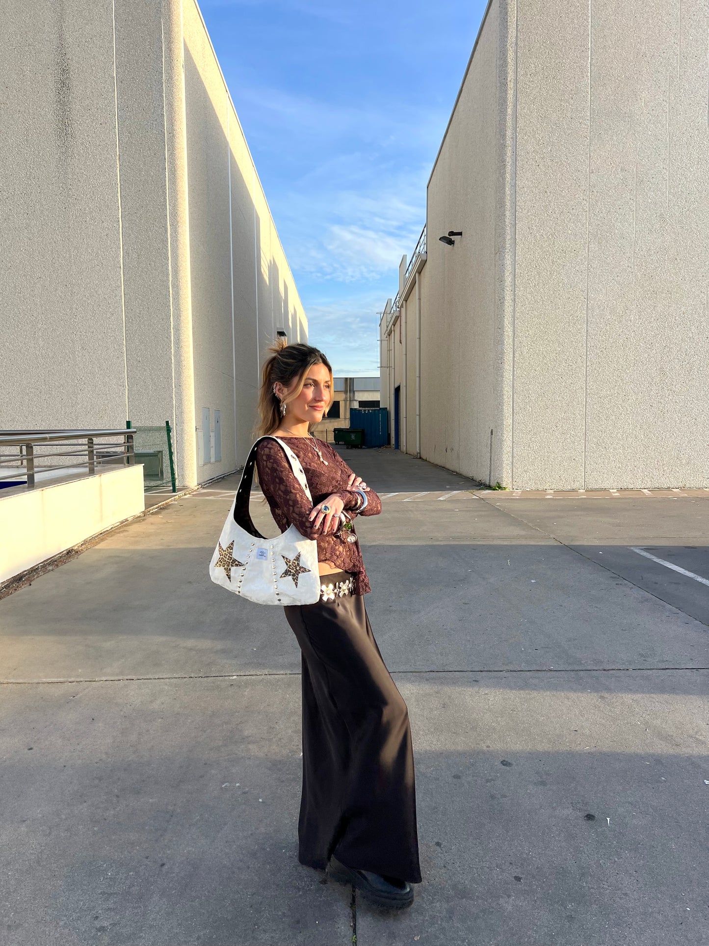 Astro White maxi bag