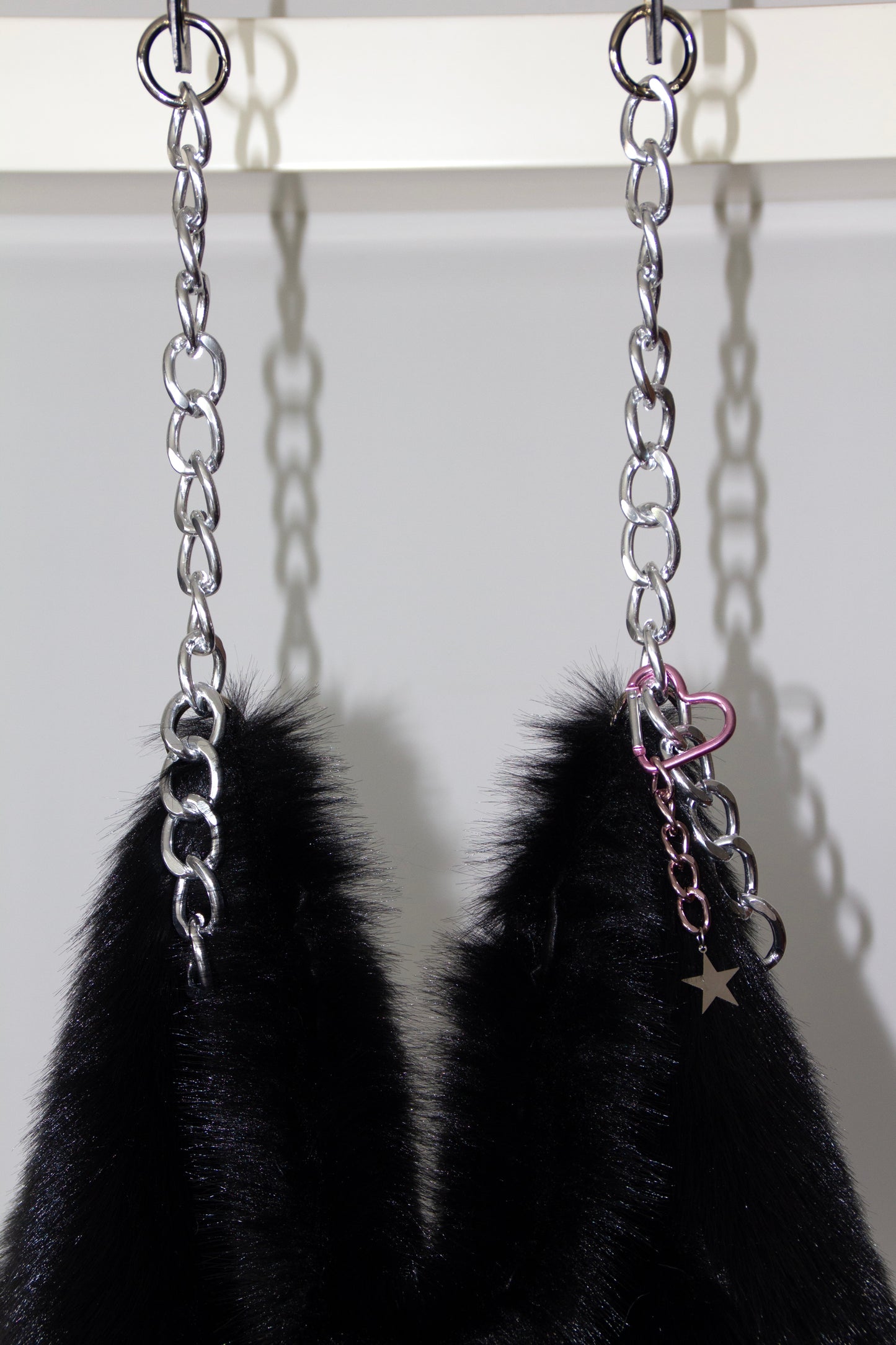 Fur black mini bag